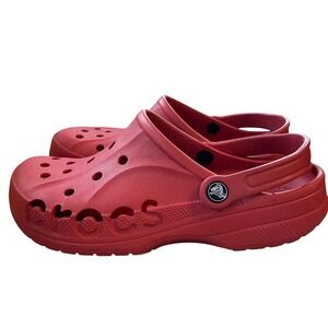 Crocs Classic‎ Clogs Sandals Red Comfortable Everyday Shoes Unisex M9/W11